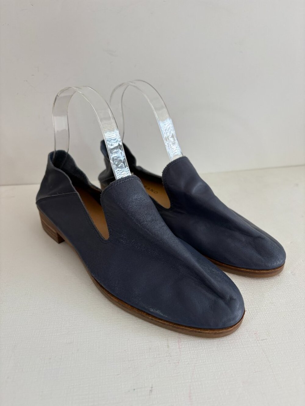 Lucky Brand Cahill Blue Leather Slip On Loafers Womens 7.5